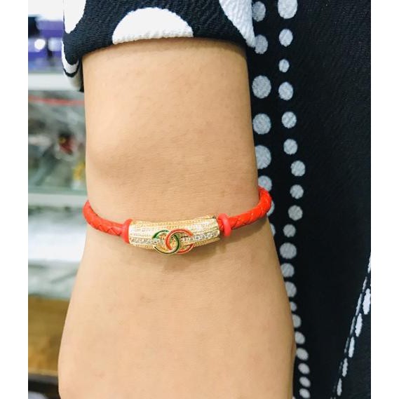 NEW Gelang tangan wanita // gelang kulit //gelang emas hongkong // replika emas // gelang wanita CD7
