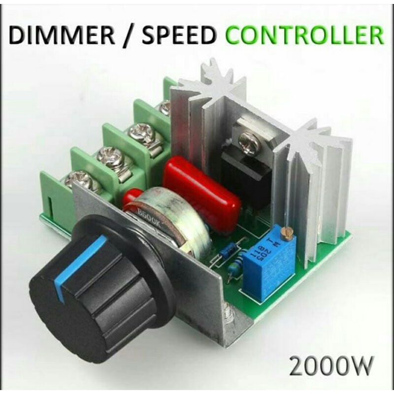 Kit Dimmer AC 220 Volt 2000 Watt Potensiometer Knop 2000W