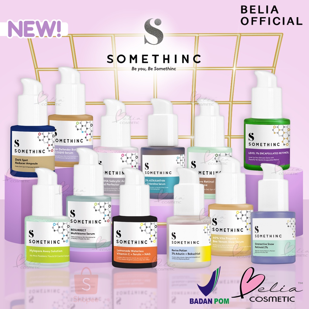 ❤ BELIA ❤ SOMETHINC Serum Revive Potion 3% Arbutin Skin Solver Defender Bakuchiol Away Solution Snow Retinoid Vita Propolis Arbutin Dark Spot Reducer BHA Salicylic Acid Resurrect Multibiome Retinol