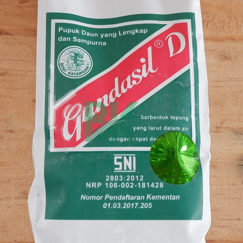 Gandasil D - PUPUK TANAMAN DAUN HIJAU GANDASIL D KEMASAN 100 GRAM