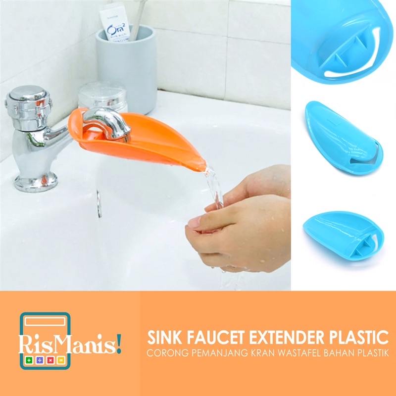 SINK FAUCET EXTENDER PLASTIC - Corong Plastik Sambungan Pemanjang KranAir Wastafel Anak Cuci Tangan