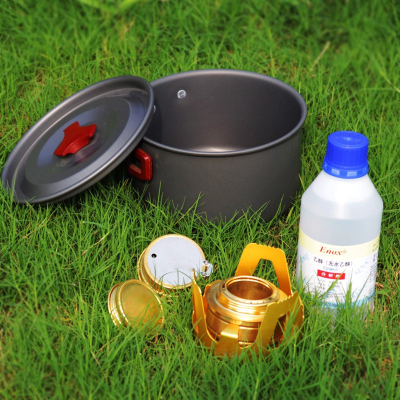 Alcohol Stove - kompor Camping Spirtus plus frame atau dudukan