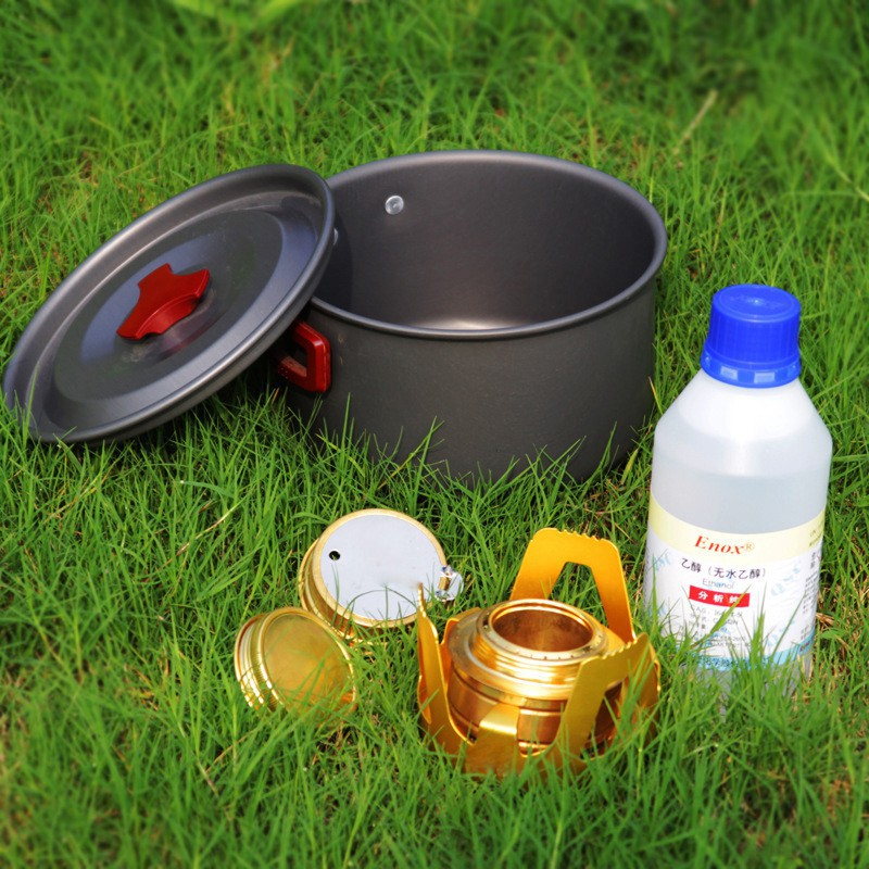 Alcohol Stove - kompor Camping Spirtus plus frame atau dudukan