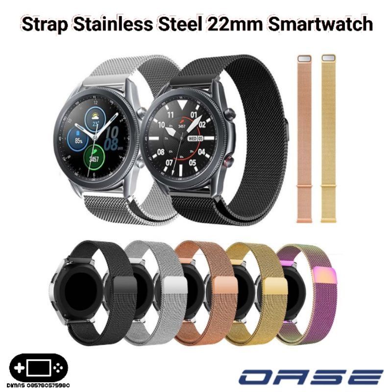 Strap Stainless Steel 22mm Oase H12W Tali Jam Tangan Smartwatch
