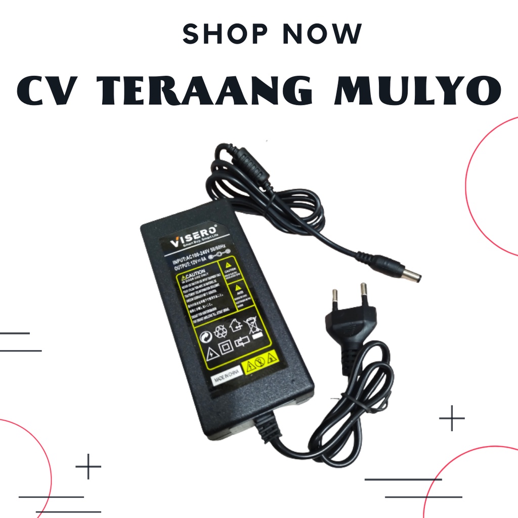 ADAPTOR 12V 6A AC TO DC VISERO