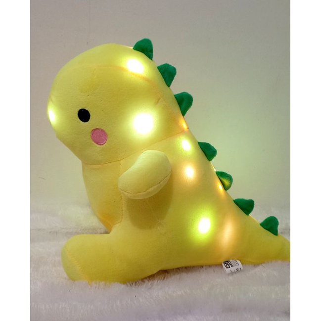 Boneka Lucu DINOSAURUS LED 30cm Nyala  halus dan lembut