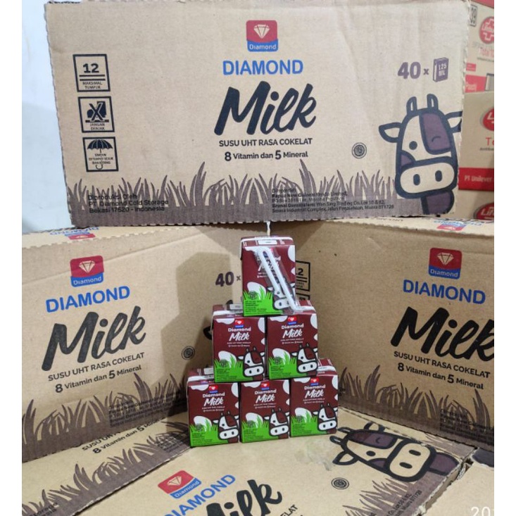

SUSU UHT DIAMOND MILK COKLAT 125ml SEKARTON ISI 40