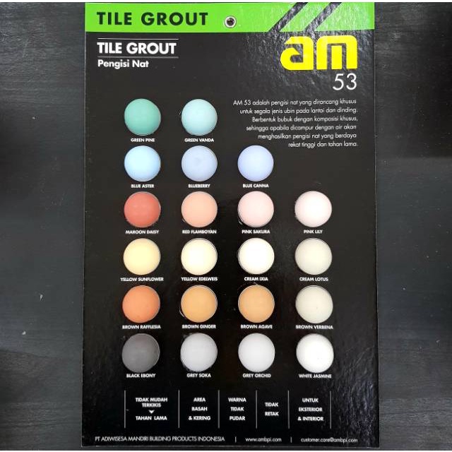 AM 53 1 Kg Tile Grout Pengisi Nat AM 53 1Kg