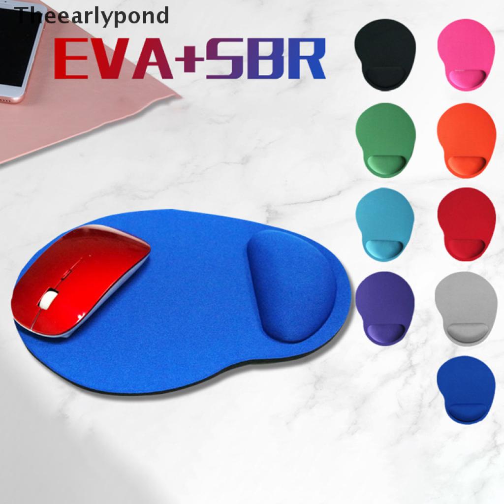theearly 1pc mouse pad dengan bantalan pergelangan tangan bahan eva warna polos untuk gaming
