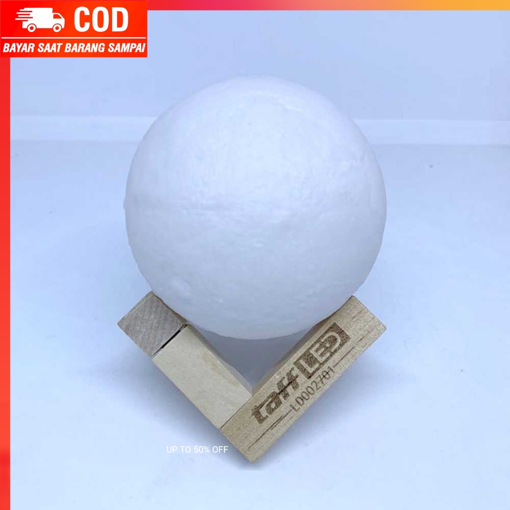 (100% BARANG ORI) TaffLED Dekorasi Rumah Lampu Tidur Bulan 3D Moonlight 8cm - LD002701