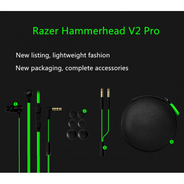 Razer Hammerhead Pro V2 Oem Super Gaming Dota Earphone Shopee Indonesia