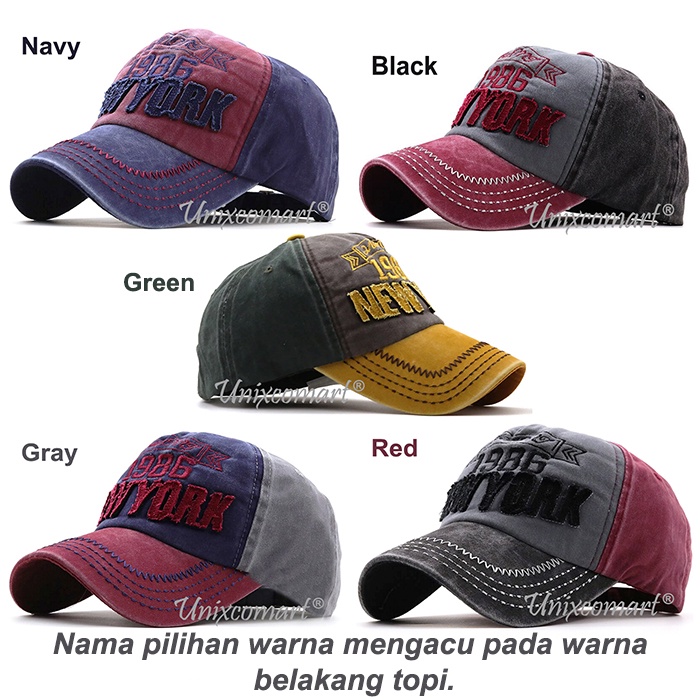 Topi Baseball CONNOR Hat Cap Casual Sports Distro Fashion Pria Wanita