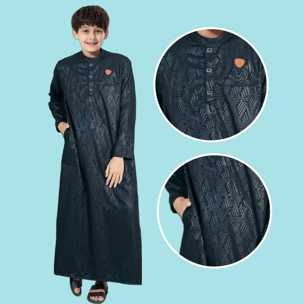 AL-FADIL/gamis anak KATUN EMBOS laki laki usia 1-14 tahun/kurta arabic anak/koko anak/jubah anak premium /baju muslim era baru