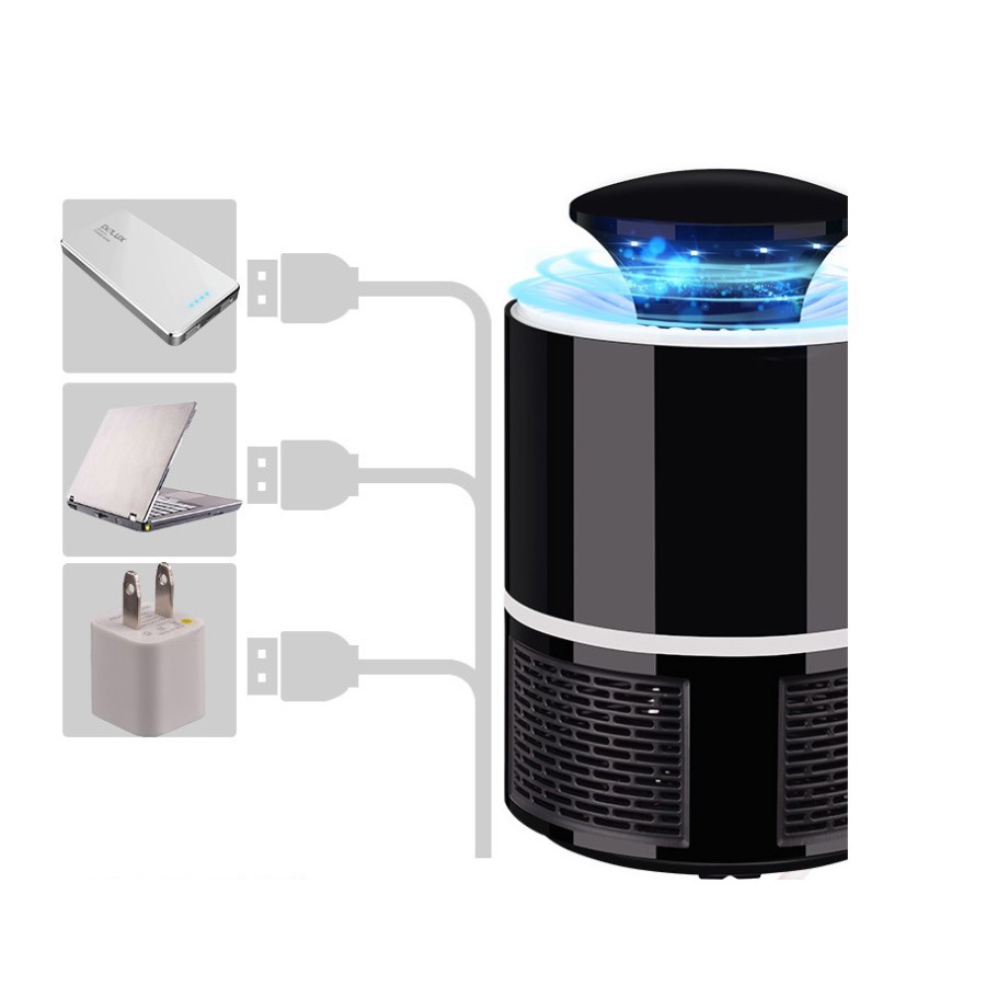 Perangkap Nyamuk Jebakan Lalat Kipas Lampu LED UV Ultraviolet Elektrik