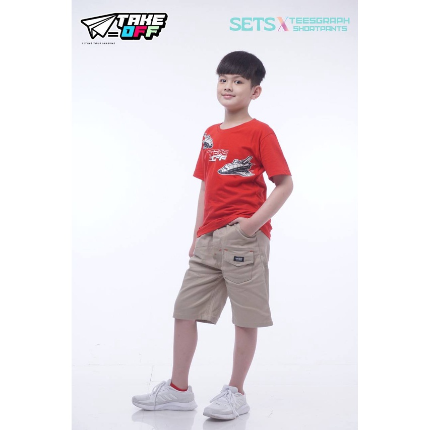 Setelan Anak cowok Sets X Tees Graph Shortpants By Take Off