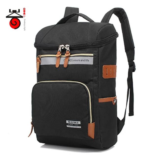 Tas Kanvas Tas Ransel Canvas Laptop bahan import kapasitas Ransel Hitam Kanvas Pria Wanita Tas Punggung Sekolah Pelajar Perguruan Tinggi untuk Remaja Ransel Kasual Mochila Ransel Harian Travel