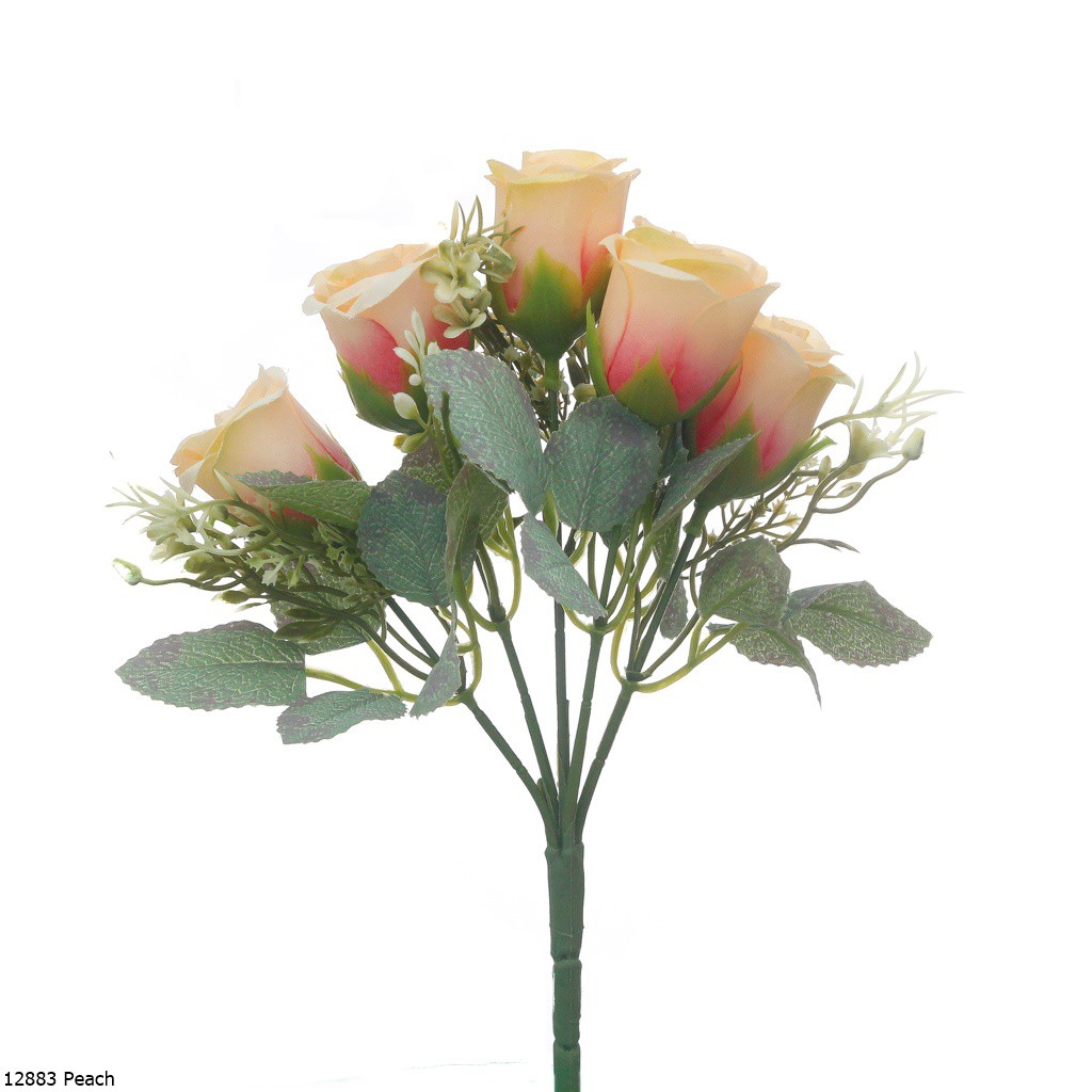 Bunga Plastik Mawar Kuncup 1288-Peach