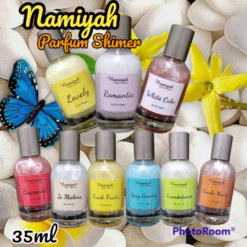 Parfum shimer Namiyah glitter 35ml &amp; 50ml tahan 12 jam parfum pria wanita