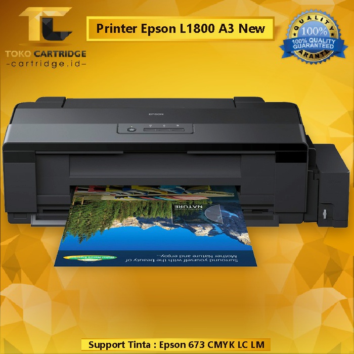 Printer Epson L1800 A3 Photo Ink Tank Borderless A3+ (6 Color) New