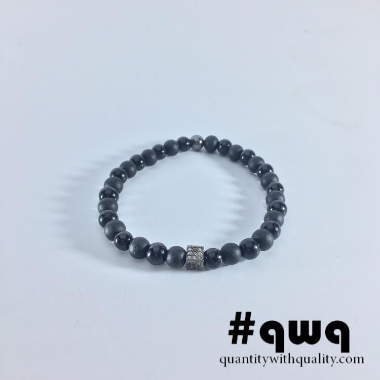 Gelang Batu Cowok Cewek (onyx stone, blackstone, dice cubic zirconia) - SWAROVSKI