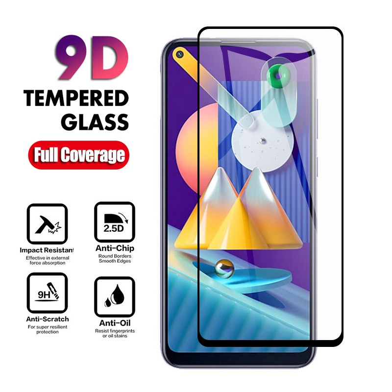 Ready Stock Full Cover Glass Samsung Galaxy A52 A72 A32 A02 M02 A12 A02s A51 A71 A42 5G A21s A31 A30s A50s A50 A70 A20S A20 A30 A81 A91 Note S10 10 Lite Tempered Glass 9HD Film Screen Protector