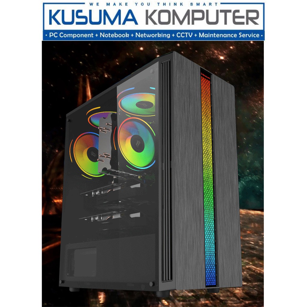 Venomrx Loki + 1 Fan RGB Tempered Glass Casing PC