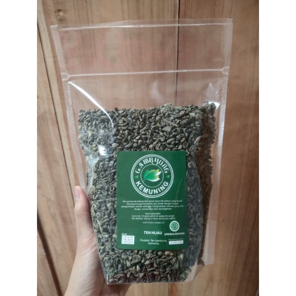 

500 gr Teh hijau super premium kemasan cap Gambyong