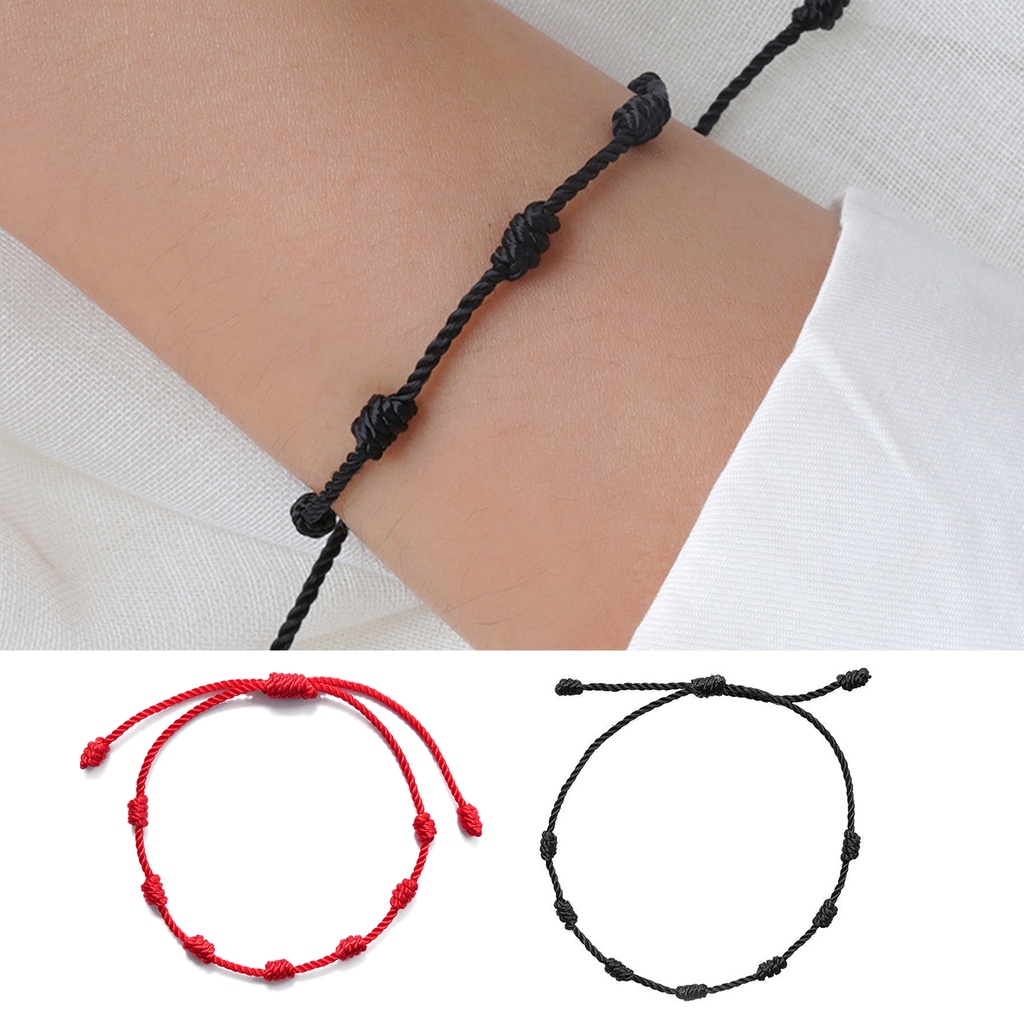 Hu Hu Hu Hu Hu Alat Bantu Pasang Kacamata♡ Gelang Tali Kepang Adjustable Dengan 7 Simpul Gaya Klasik Untuk Unisex