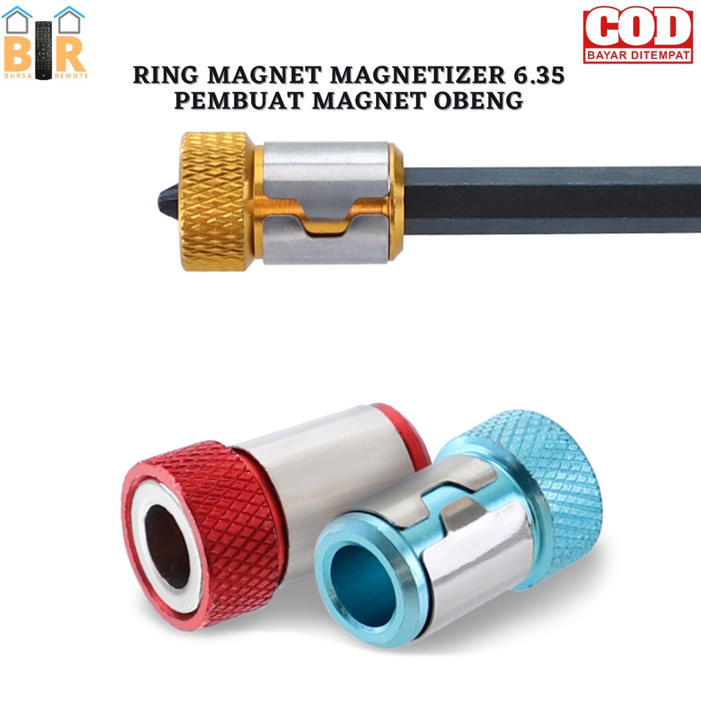 Mata Bor Obeng Cincin magnetik Ring 6.35 / Adapter Mata Obeng Konektor Cincin Magnet Ring Screwdriver Bit