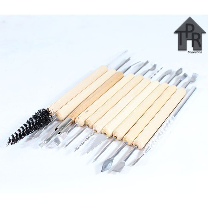 Butsir set / Alat ukir clay / Pottery tool / Modelling tools - 11pcs.