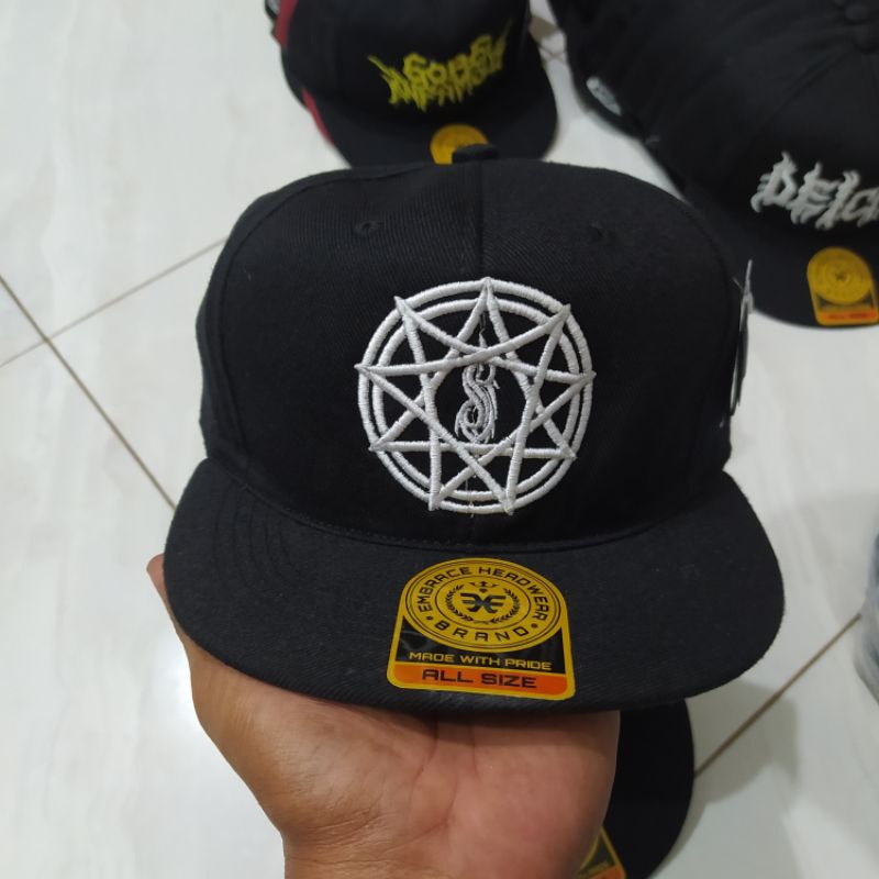 Topi Snapback metal distro pria Bordir Slipknot