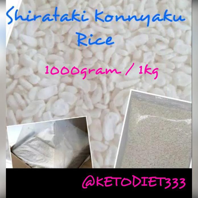 

LOW CARBS SHIRATAKI KONNYAKU RICE / BERAS SHIRATAKI UK 1KG - KEMASAN BARU