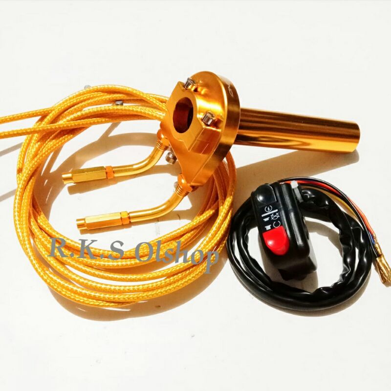 Gas spontan 2 kabel 2 tali sudah termasuk 2 kabel serat pangan 190cm +saklar untuk Universal. cocok 