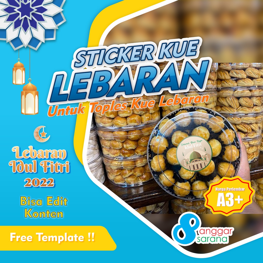 

Cetak Stiker Label Bulat Toples Lebaran Ekonomis Label Toples Kue Vinyl