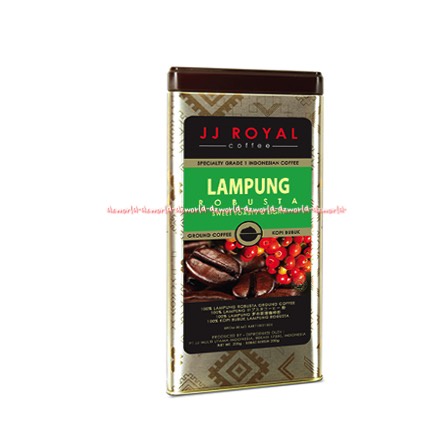 JJ Royal Lampung Robusta 200gr Kopi Bubuk Lampung Ground Kemasan Kaleng Coffee JJroyal Sweet Toasty Light Jeje Royal  Coffee