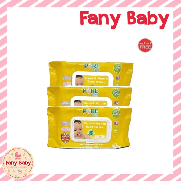 PURE BB HAND AND MOUTH BABY WIPES CHAMOMILE BUY 2 GET 1 FREE