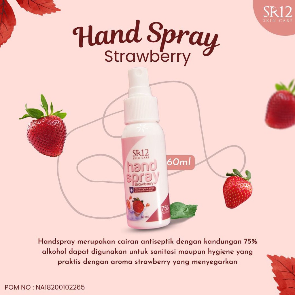 Hand Spray Strawberry Pembersih Tangan Hand Hygiene Spray Anti Bacterial Handsanitizer