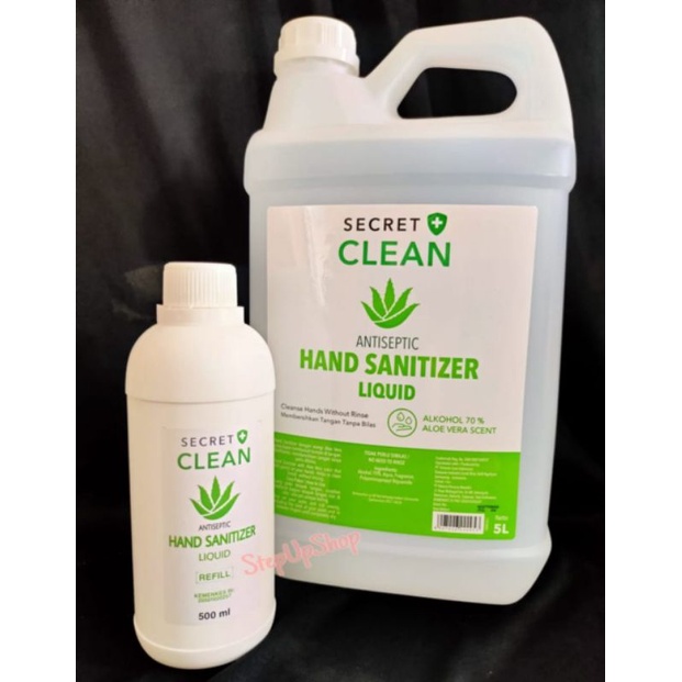 Secret Clean Hand Sanitizer  REFILL 500 ml (REPACK) include extra dus&amp;buble warp