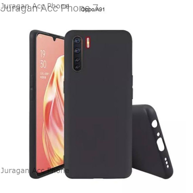 Soft Case Blackmatte Oppo A91 / F15 Casing Silikon  Black Matte Hitam Polos Oppo A91 / F15 Original