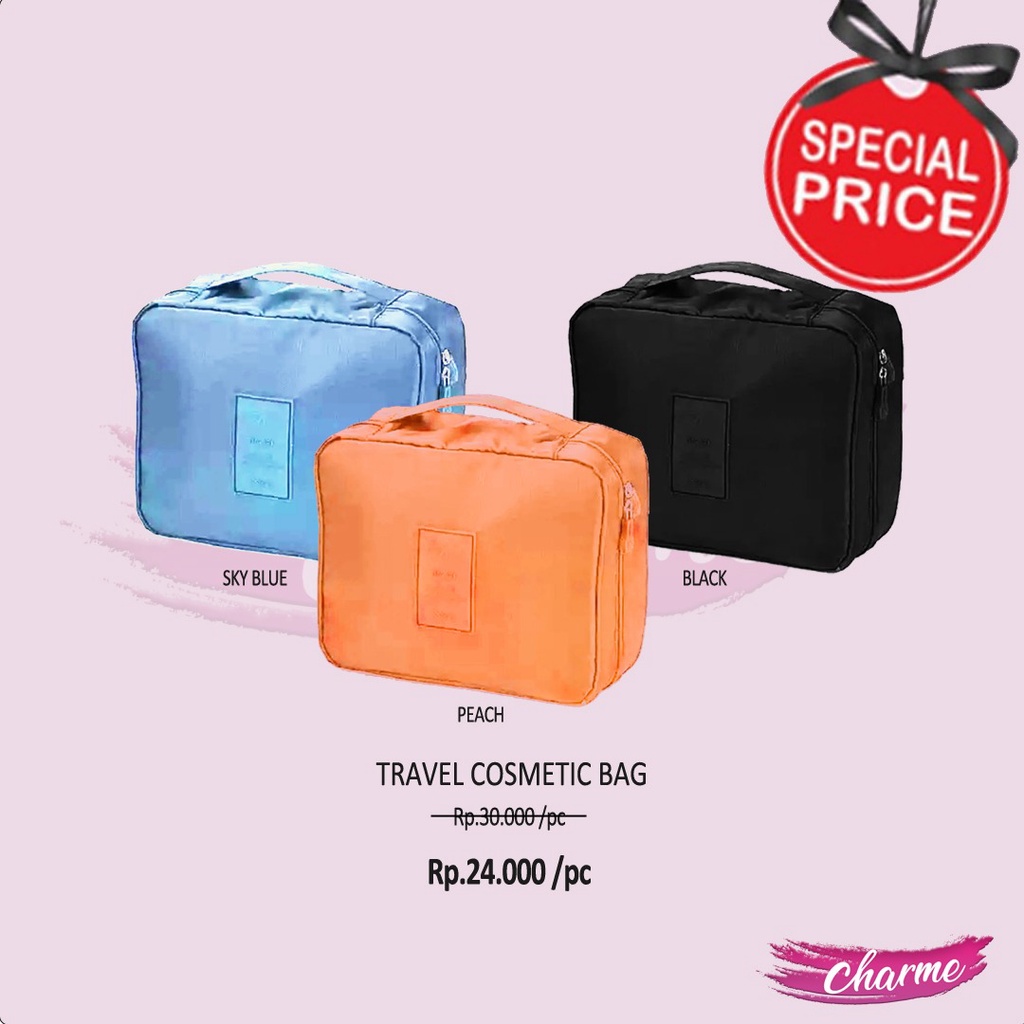 (READY&amp;ORI) Tas Travel Bag Travelling Cosmetic Organizer Pouch Tas Monopoly Bag Polos Serbaguna K142