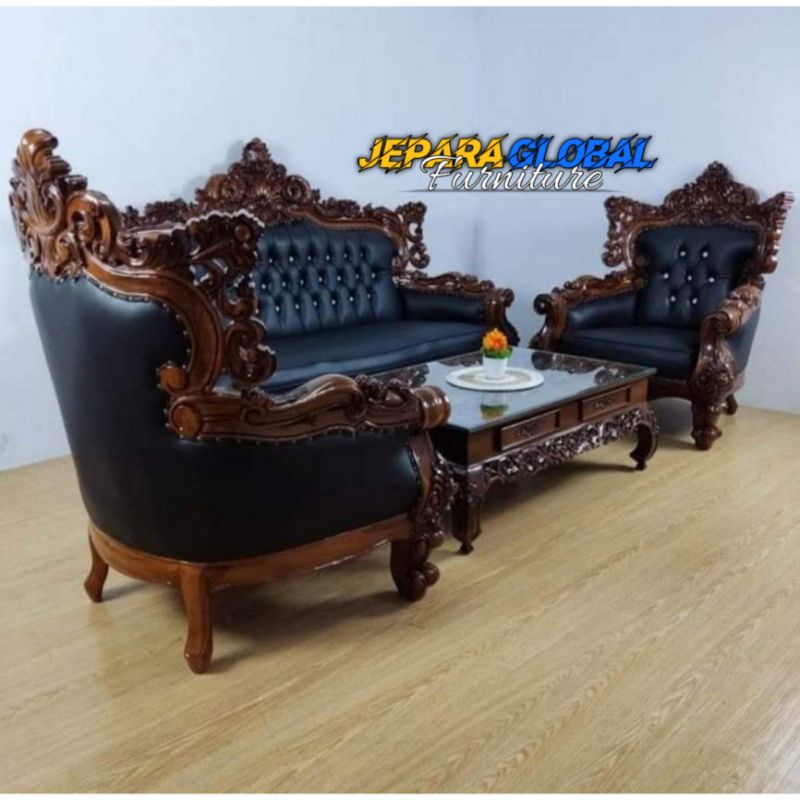 Jual Kursi Sofa Tamu Ukir Big Royal Jati ( Kursi Tamu Ukir New,kursi ...