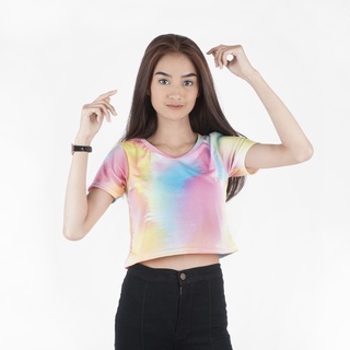 Crop Tie Dye Shirt/ Crop YERIKA Atasan Pendek Wanita | Kaos Wanita Tie Dye