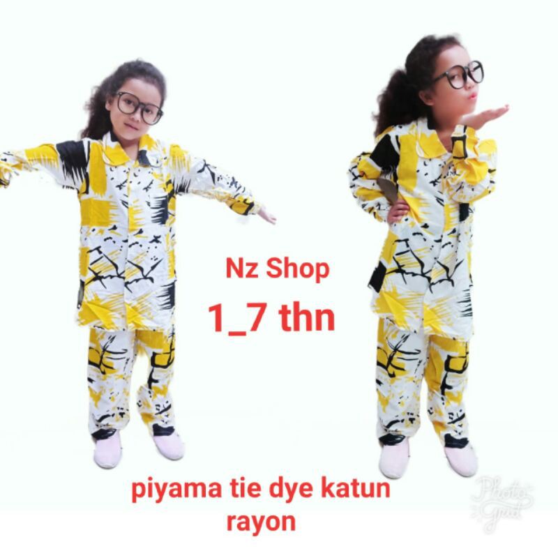 ( bisa cod ) setelan kemeja anak tydie usia 1-7 tahun