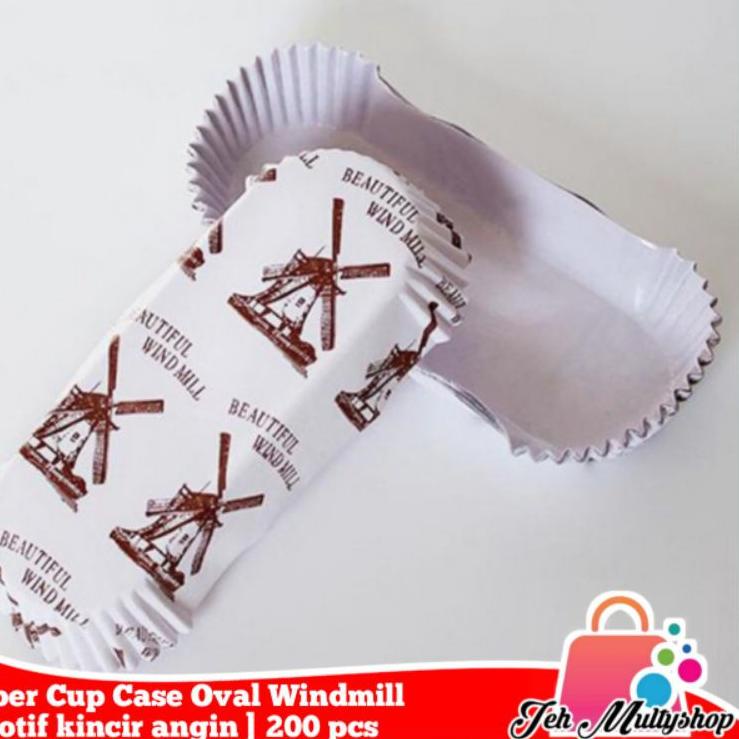 

바 Paper cup case OVAL / kap roti windmill 1 roll isi 200 pcs Flash Sale