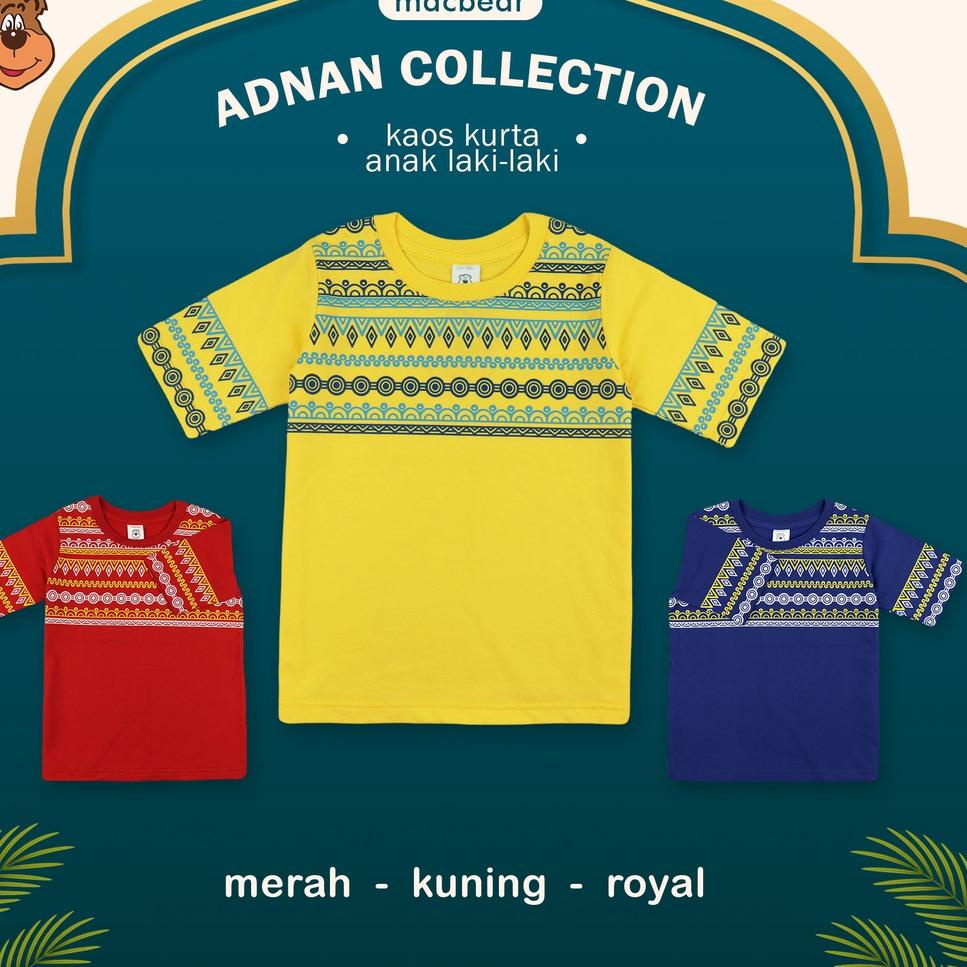 TCD.11Au22y - Baju Anak Laki-laki Kaos Kurta Anak Muslim Collection Adnan 2-12 tahun