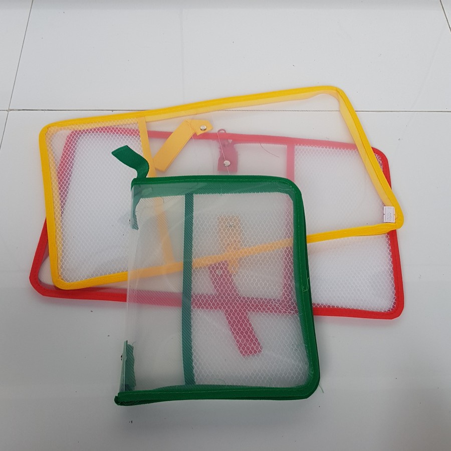 Jual Map Jala Plastik Resleting Kecil Ukuran Setengah Folio F4 Polos ...