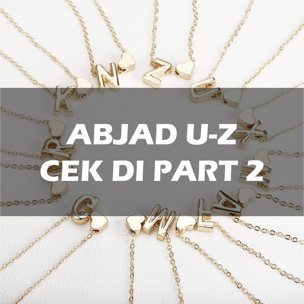 OVERFLOWS.ID [A-T] Part 1 Kalung Rantai Huruf Abjad A-Z Choker Model Simple Ala Korea