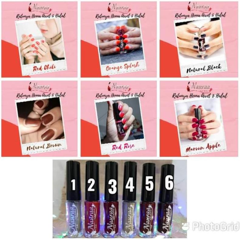 Grosir Hena Naura Muslimah Kutek Halal Serap Wudhu Dan Tahan Lama