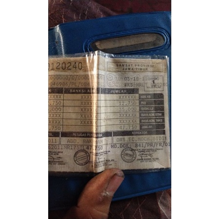 surat cb 100 1973 Astuti warna merah plat M Sumenep jawatimur