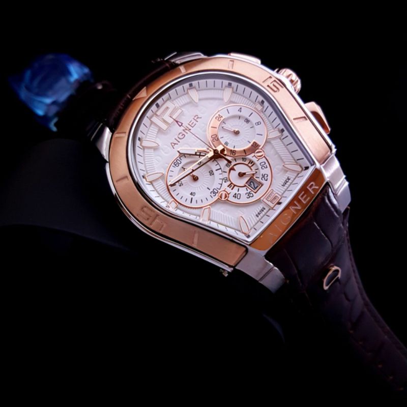 Jam Tangan Wanita Aigner Palermo Premium Tali Kulit Coklat - Aigner Palermo Super Premium Graden AAA